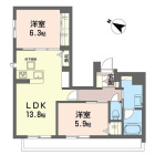 2LDKの間取り