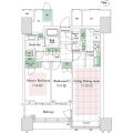 パークコート文京小石川ザタワーの間取り画像