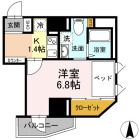 1Kの間取り
