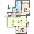 2LDKの間取り