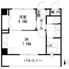 1DKの間取り