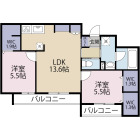 2LDKの間取り