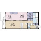 2LDKの間取り