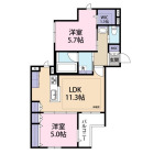 2LDKの間取り