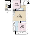 2LDKの間取り
