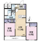 2LDKの間取り