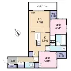 2LDKの間取り