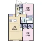 2LDKの間取り