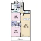 2LDKの間取り
