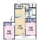 2LDKの間取り