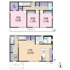 3LDKの間取り